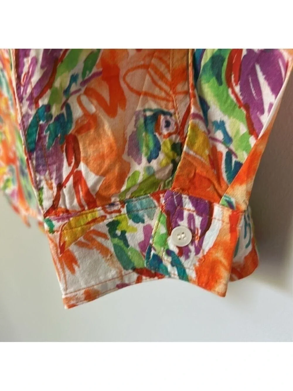 J. McLaughlin Toucan Print Button Down Shirt